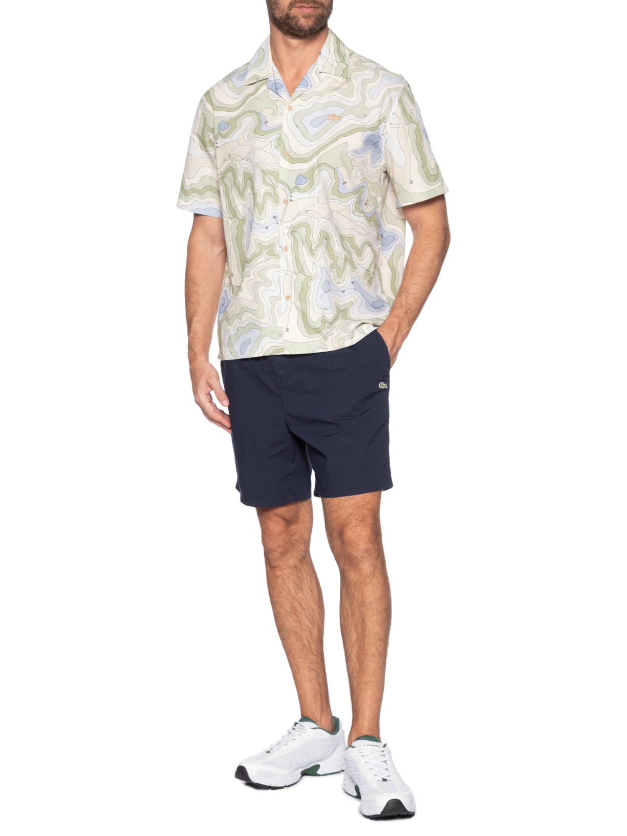 Camisa Masculina Landscape Verde Lacoste
