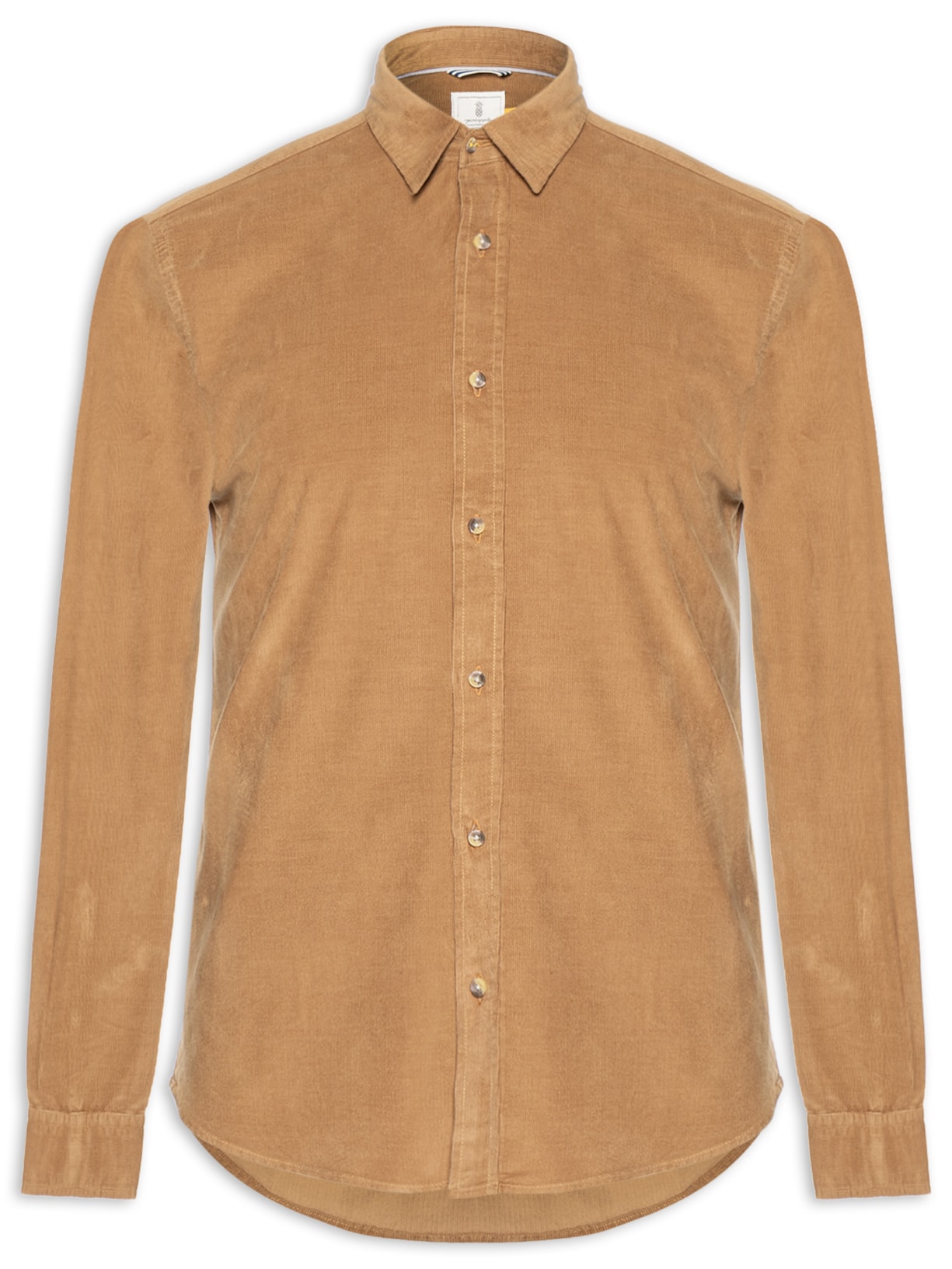 Camisa Masculina Leve Em Veludo - Bege