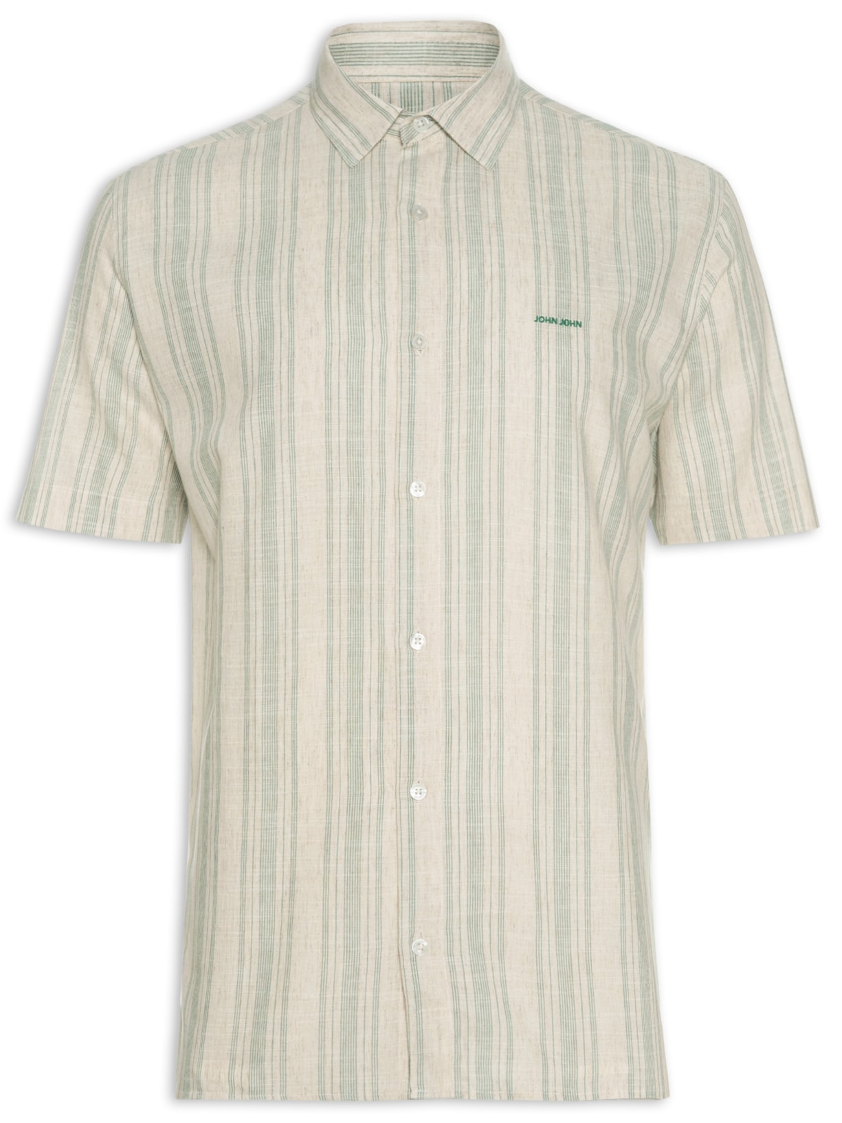 Camisa Masculina Linen Blend - Verde
