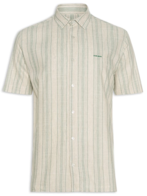 Camisa Masculina Linen Blend - Verde