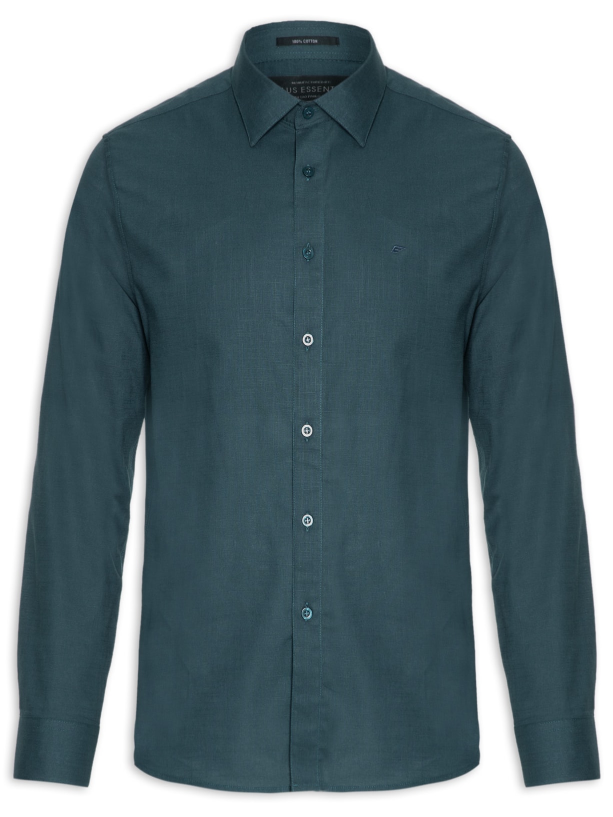 Camisa Masculina Linen Like Classic Italian - Azul