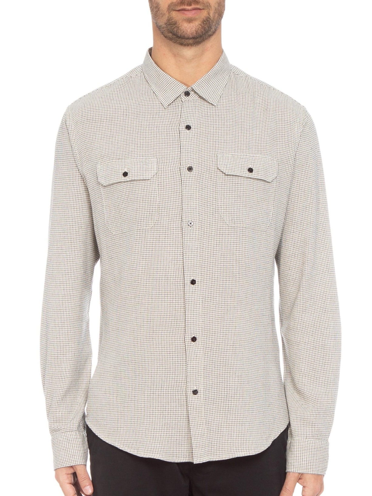 Camisa Masculina Linen Over Bege Osklen