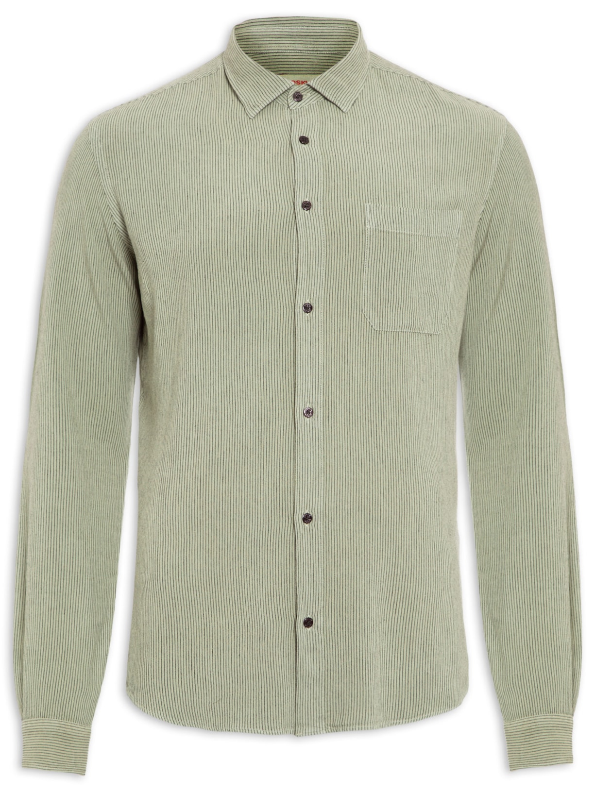 Camisa Masculina Linen Stripe - Verde