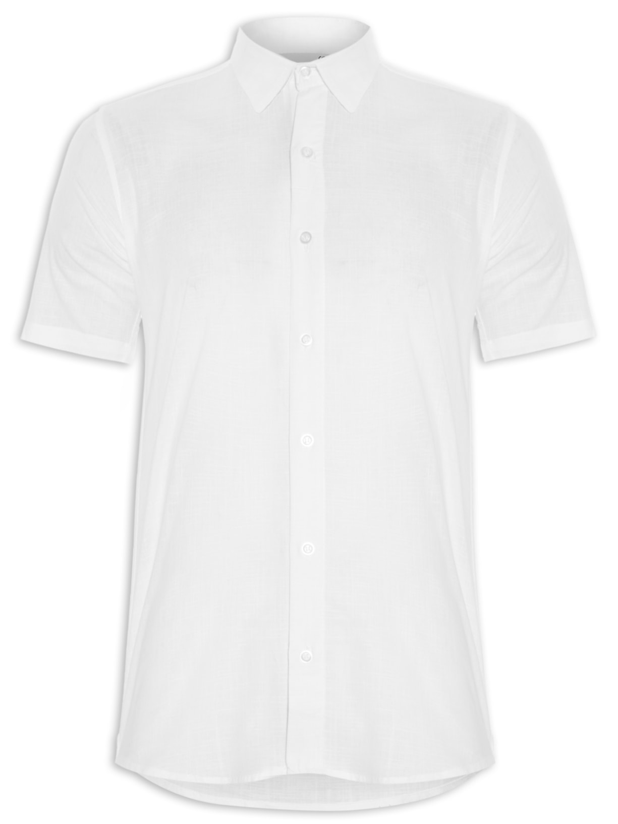 Camisa Masculina Linha Manga Curta - Branco