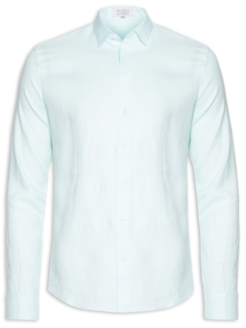 Camisa Masculina Linho - Azul