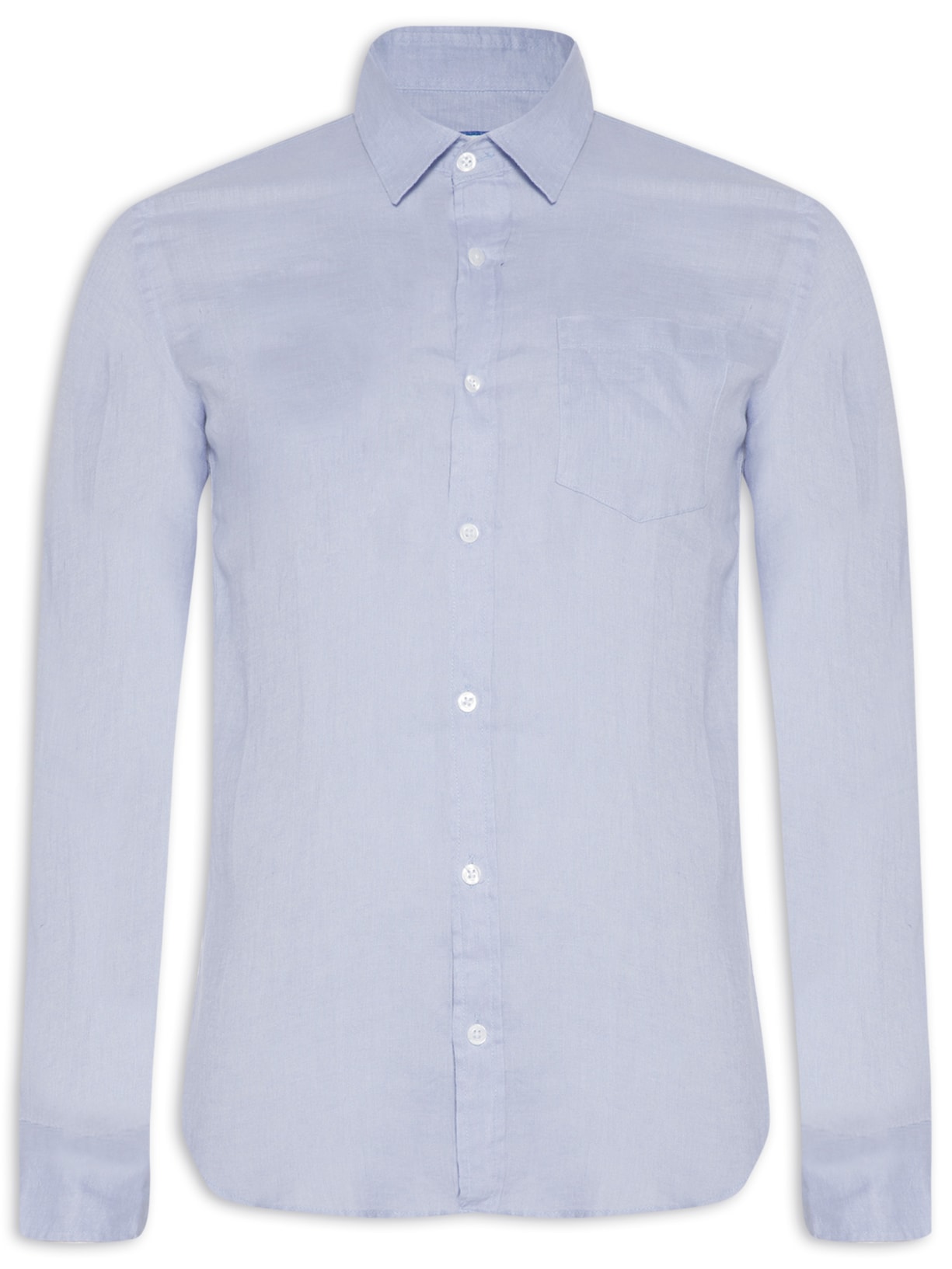 Camisa Masculina Linho - Azul