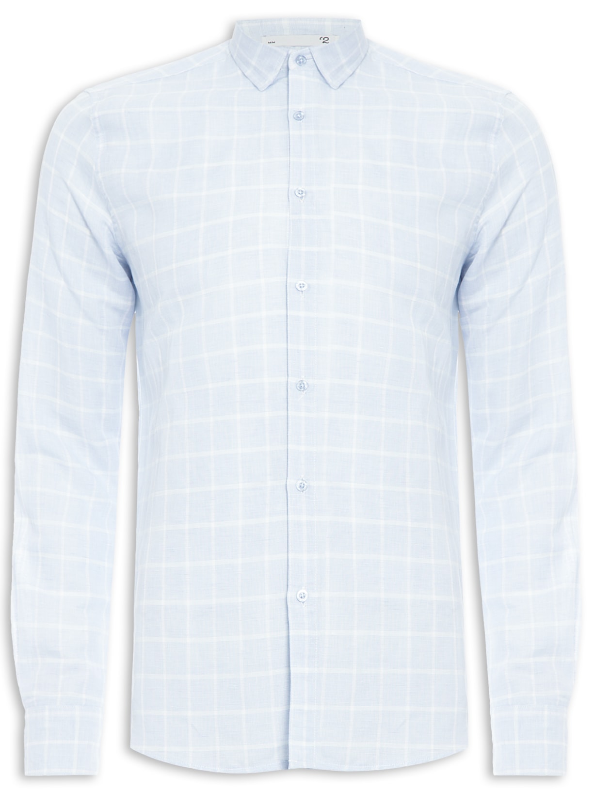 Camisa Masculina Linho - Azul
