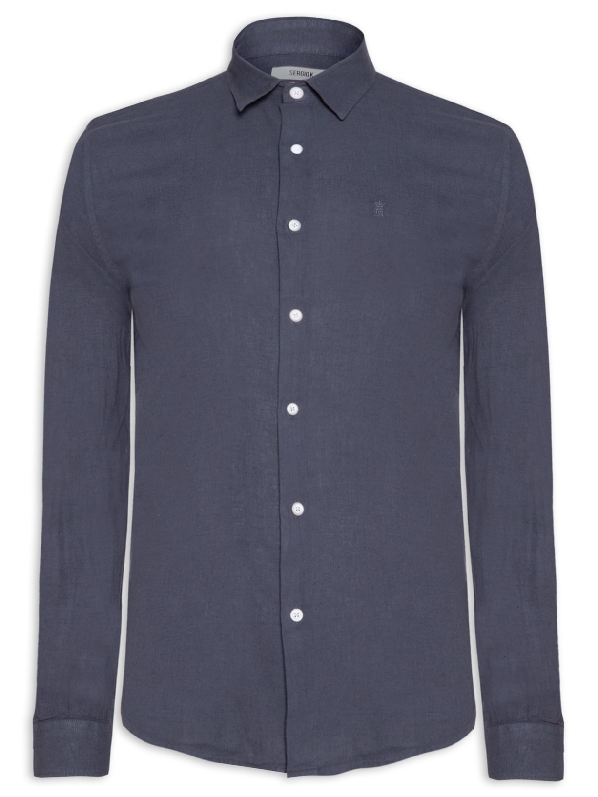 Camisa Masculina Linho - Azul