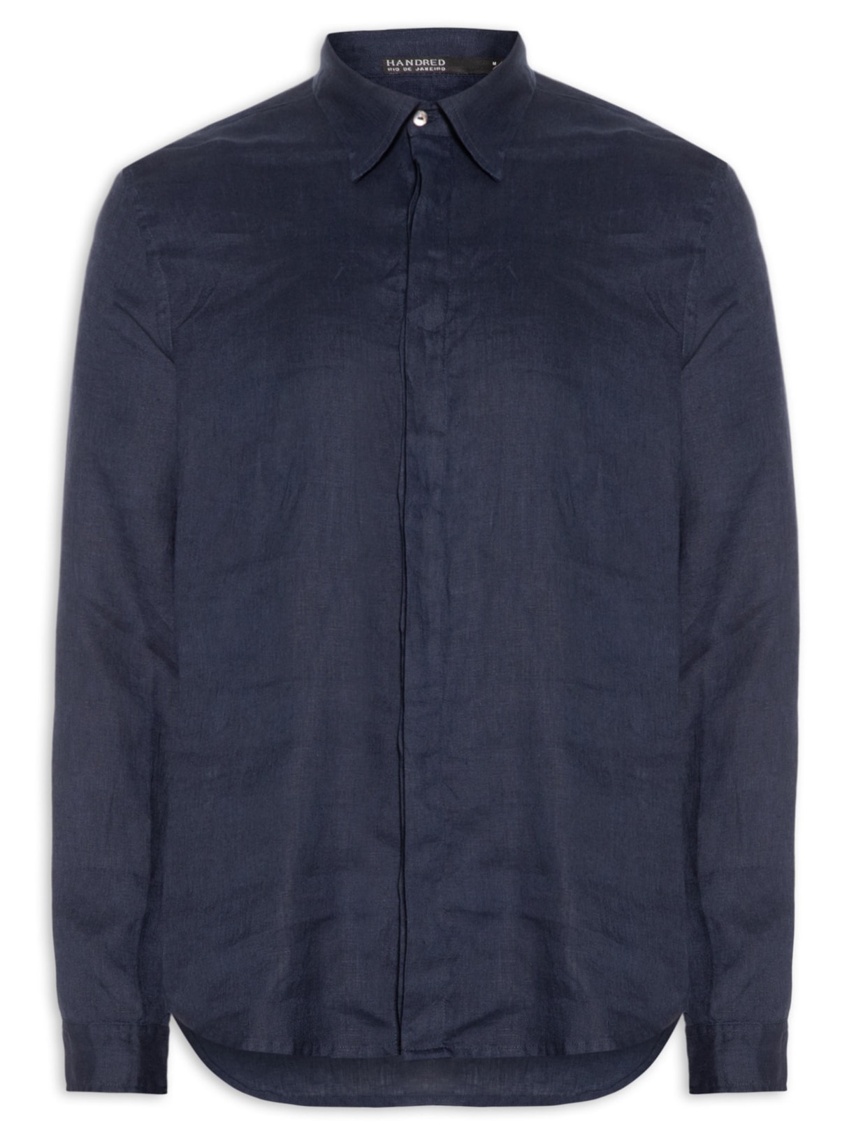 Camisa Masculina Linho Azul Handred