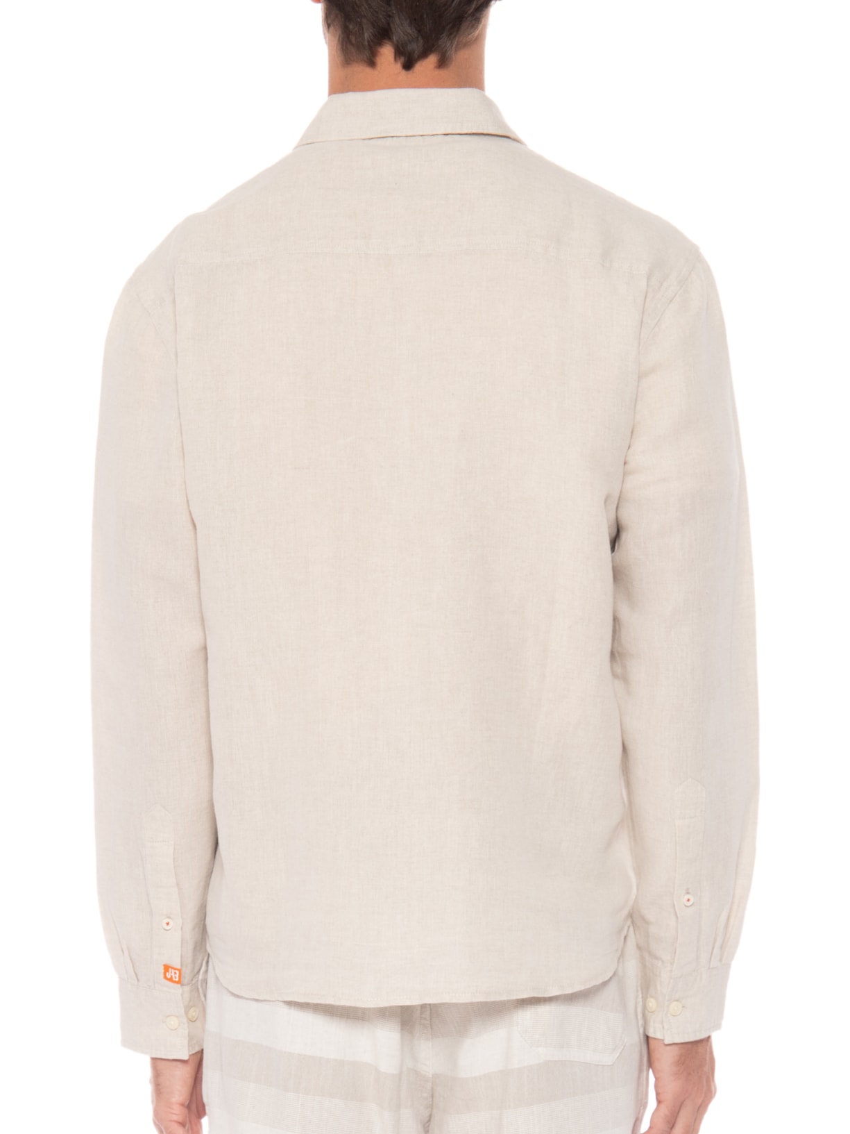 Camisa Masculina Linho Bege Jab