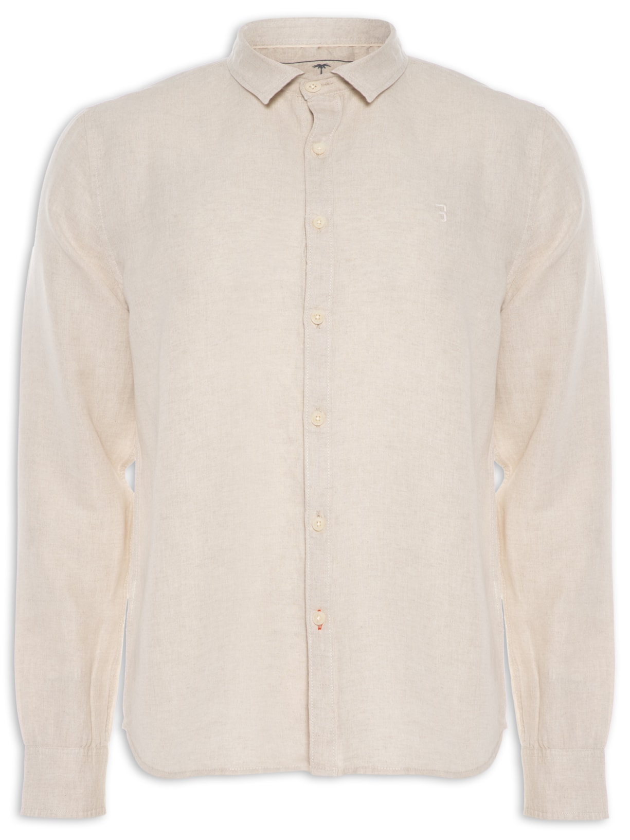 Camisa Masculina Linho Bege Jab