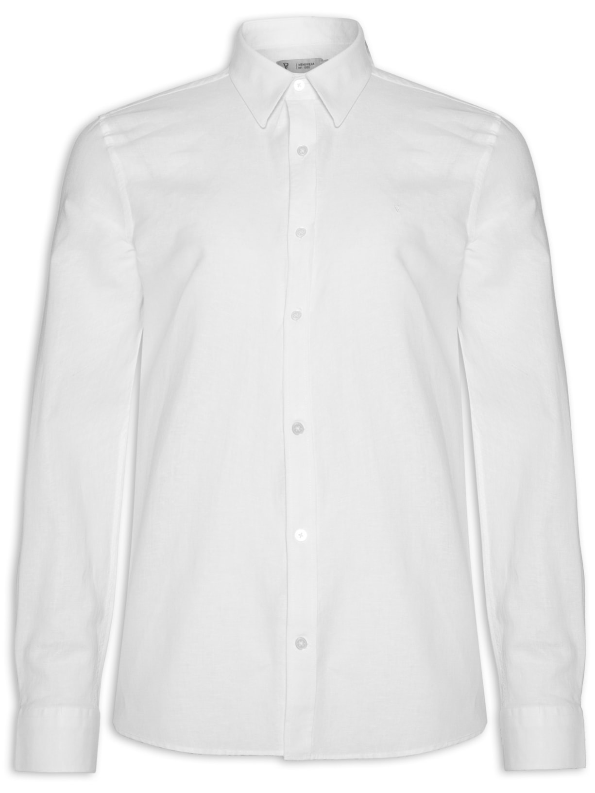 Camisa Masculina Linho Blend Unicollor Irish Manga Longa - Off White