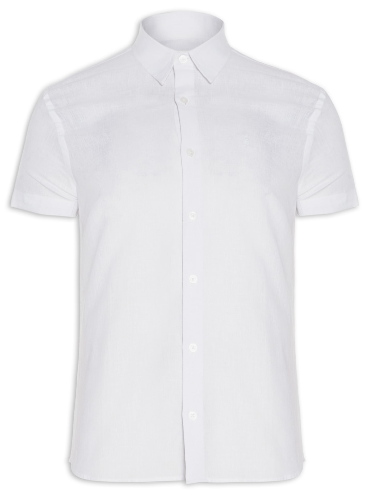 Camisa Masculina Linho Casual - Branco