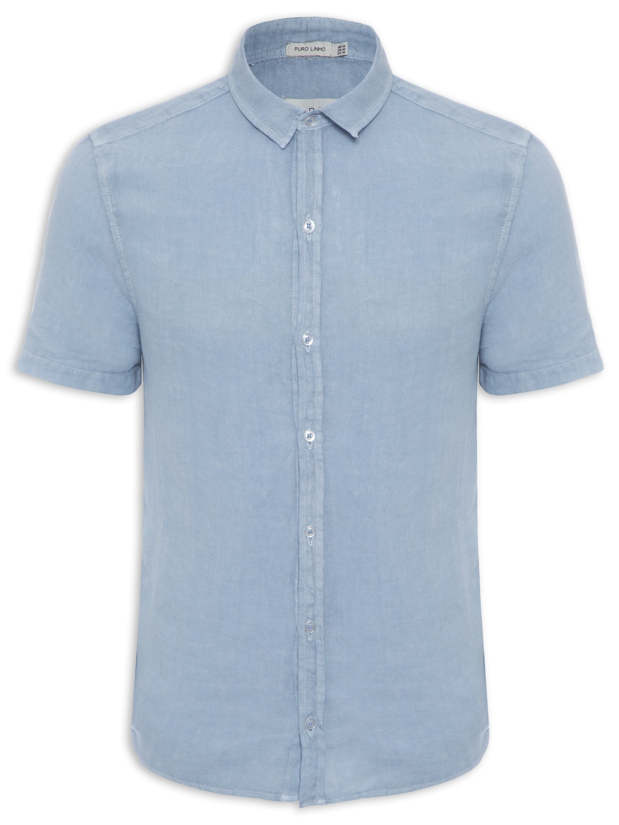 Camisa Masculina Linho Cores - Azul