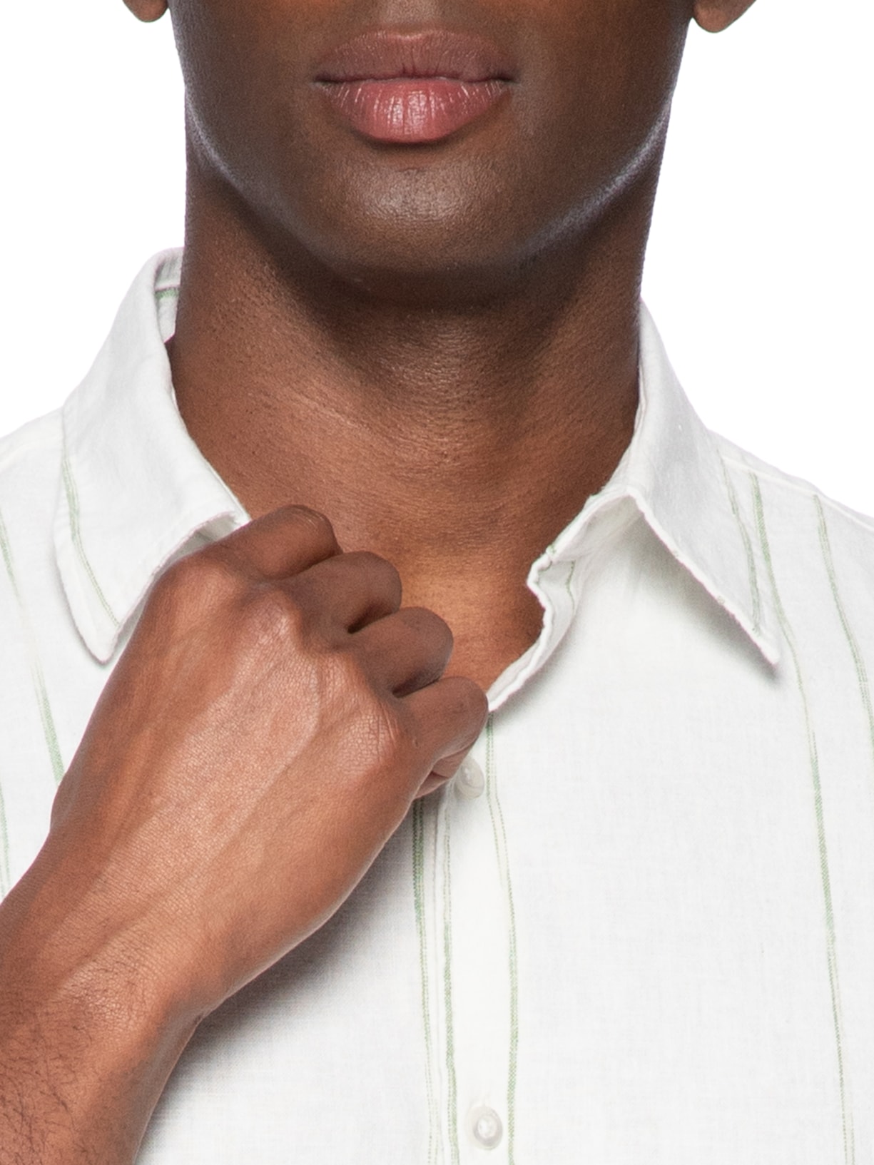 Camisa Masculina Linho Listra Summer Verde Foxton