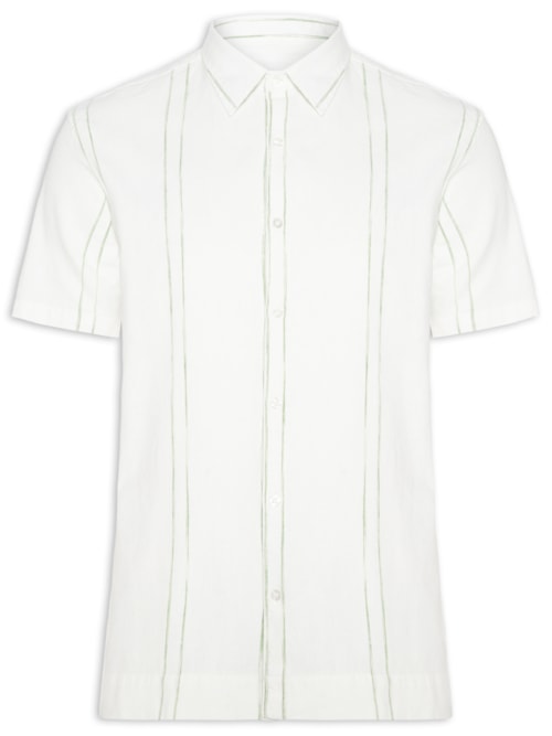 Camisa Masculina Linho Listra Summer - Verde