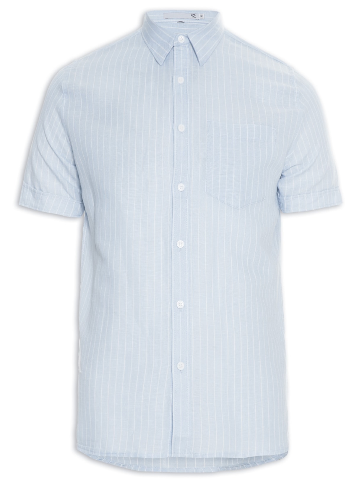 Camisa Masculina Linho Listras - Azul