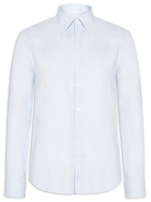 Camisa Masculina Linho Lumiar - Azul