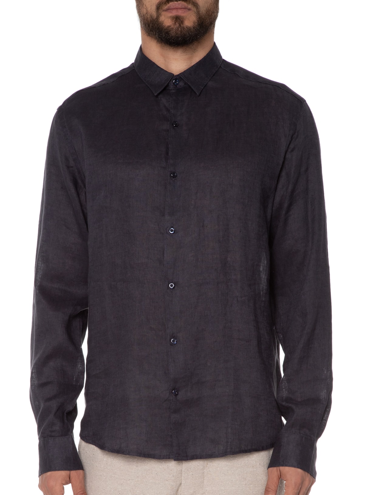 Camisa Masculina Linho Maldivas Cinza Foxton