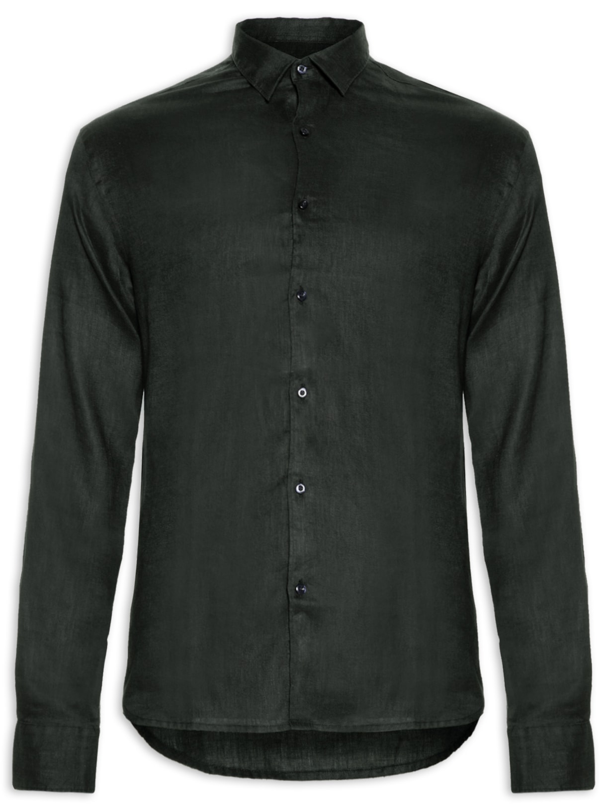 Camisa Masculina Linho Maldivas - Preto