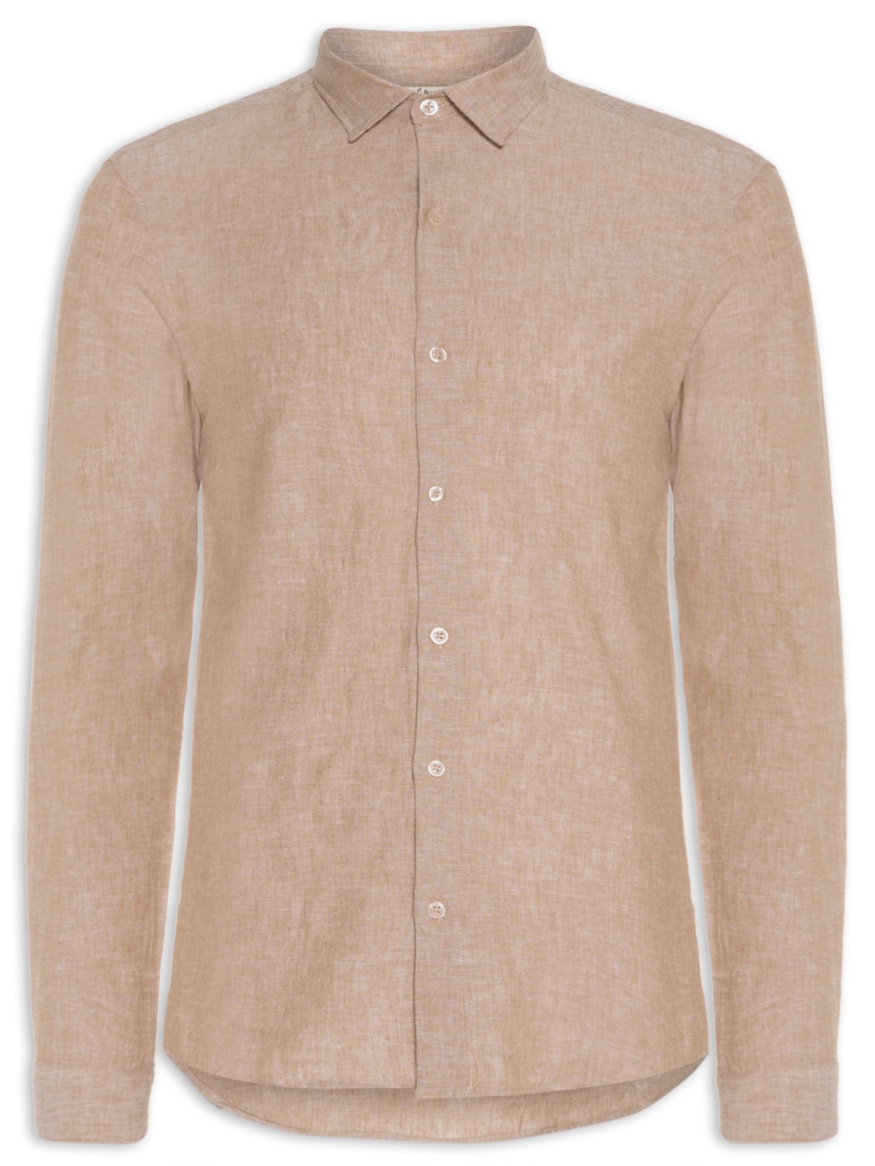 Camisa Masculina Linho Malta - Bege