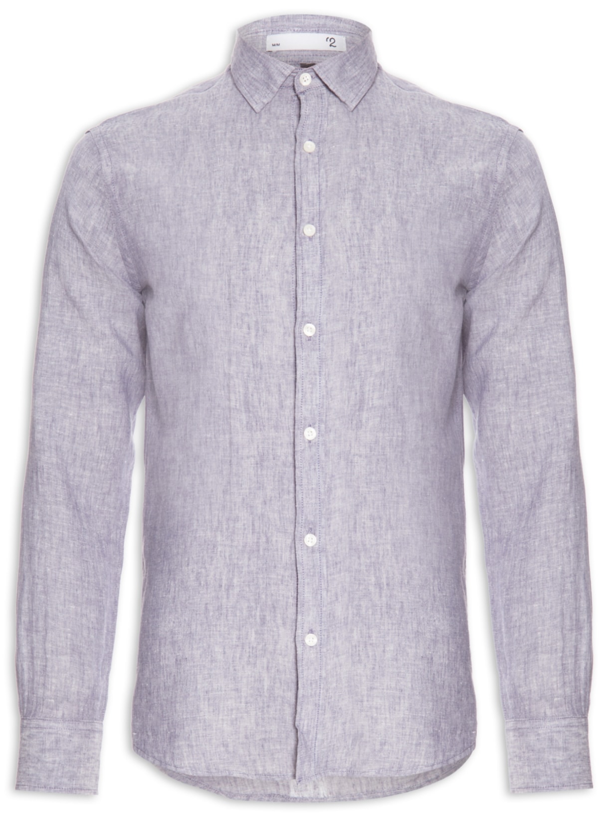 Camisa Masculina Linho Manga Longa - Azul