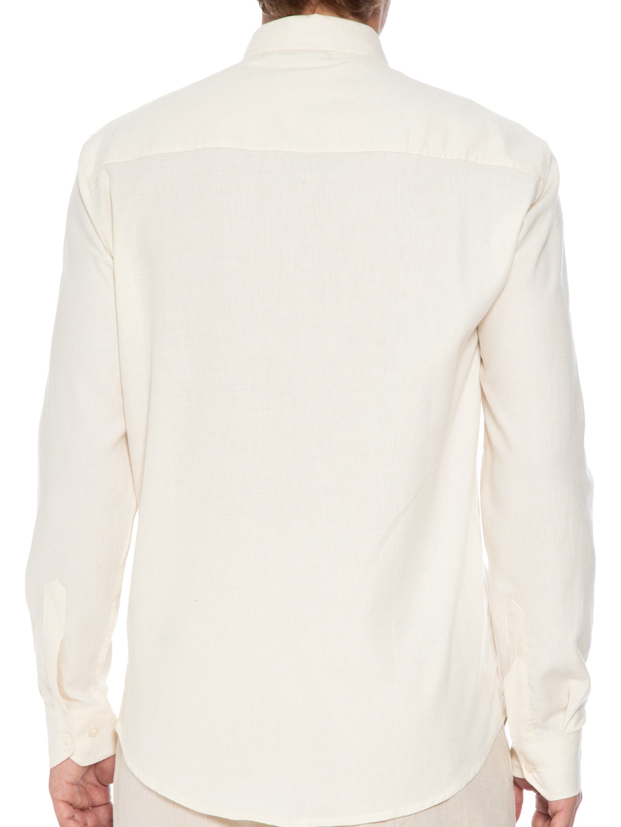 Camisa Masculina Linho Manga Longa Bege '2 Essential