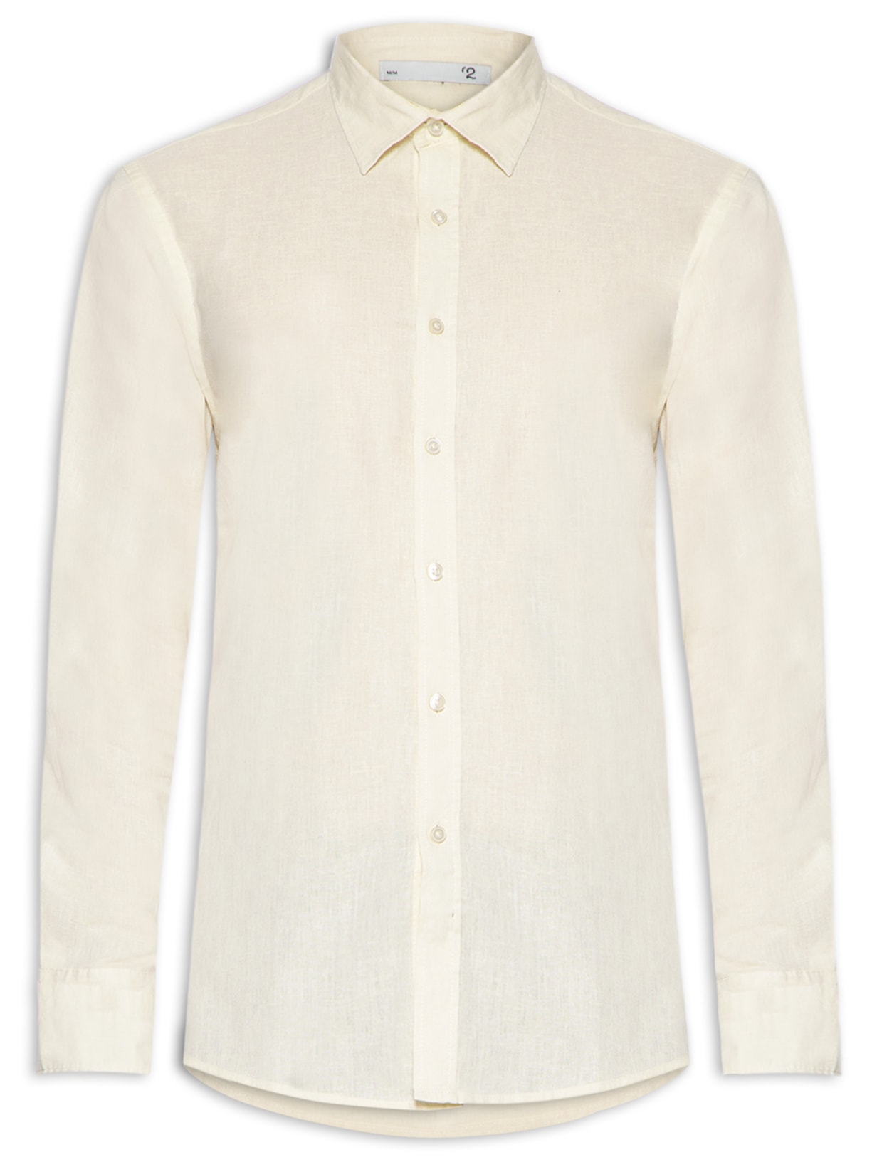 Camisa Masculina Linho Manga Longa - Bege