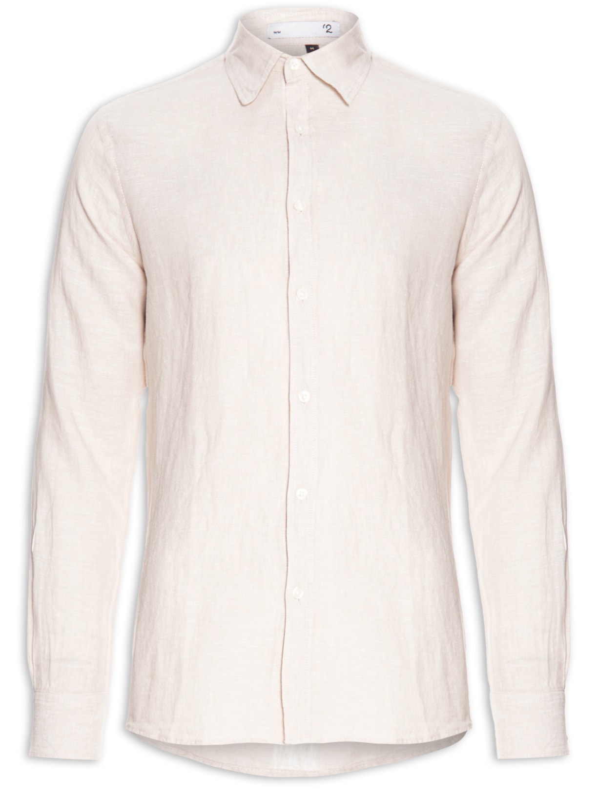 Camisa Masculina Linho Manga Longa - Bege