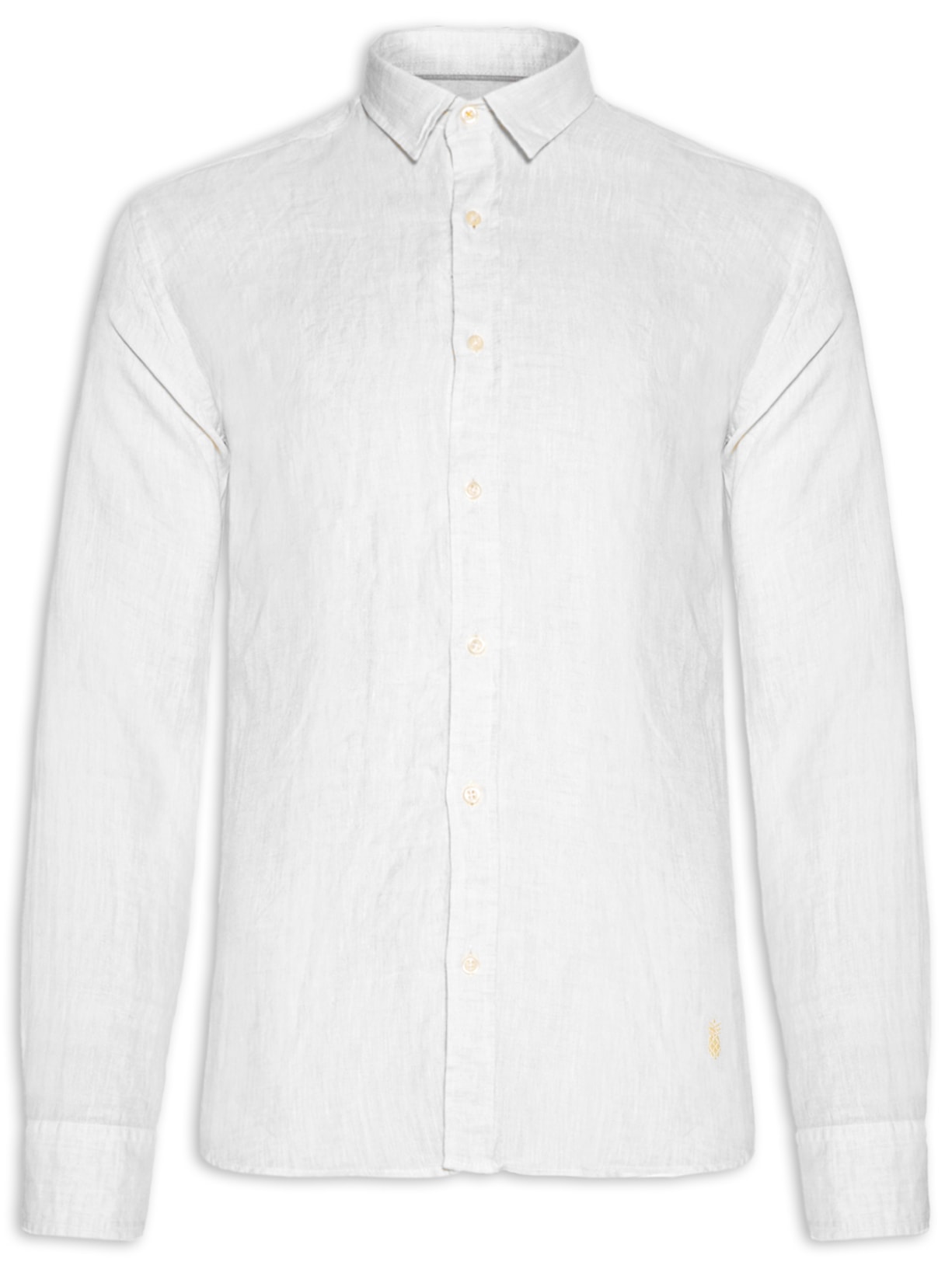 Camisa Masculina Linho Manga Longa - Branco