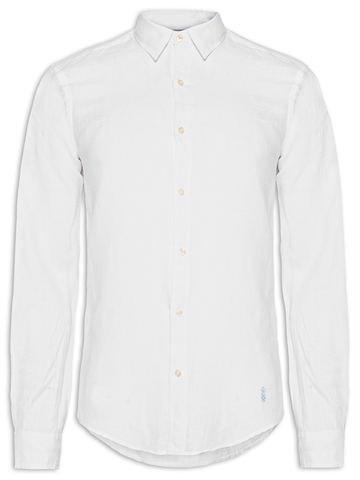 Camisa Masculina Linho Manga Longa - Branco