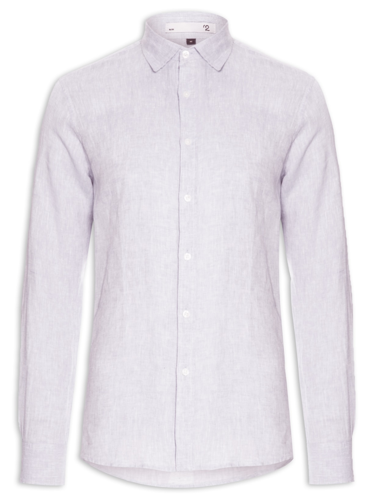 Camisa Masculina Linho Manga Longa - Cinza