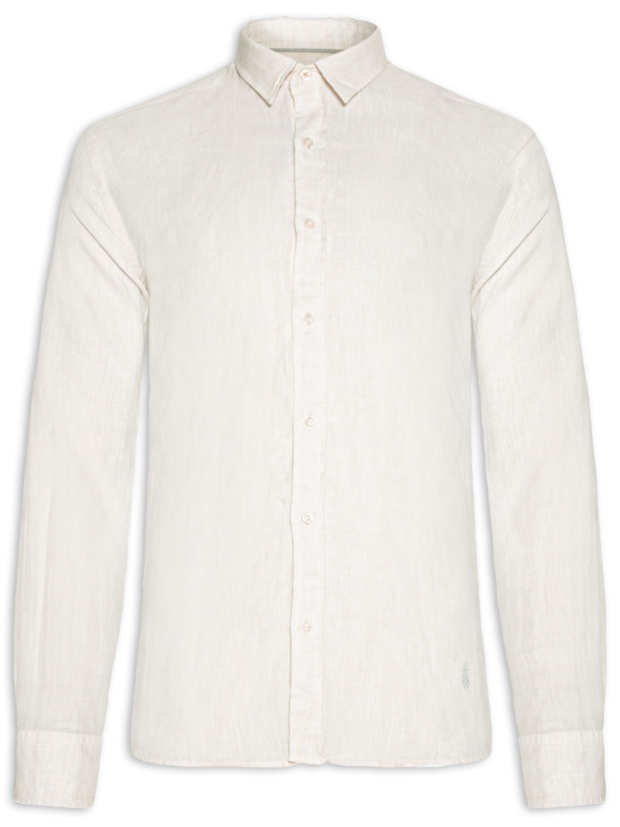 Camisa Masculina Linho Manga Longa - Off White