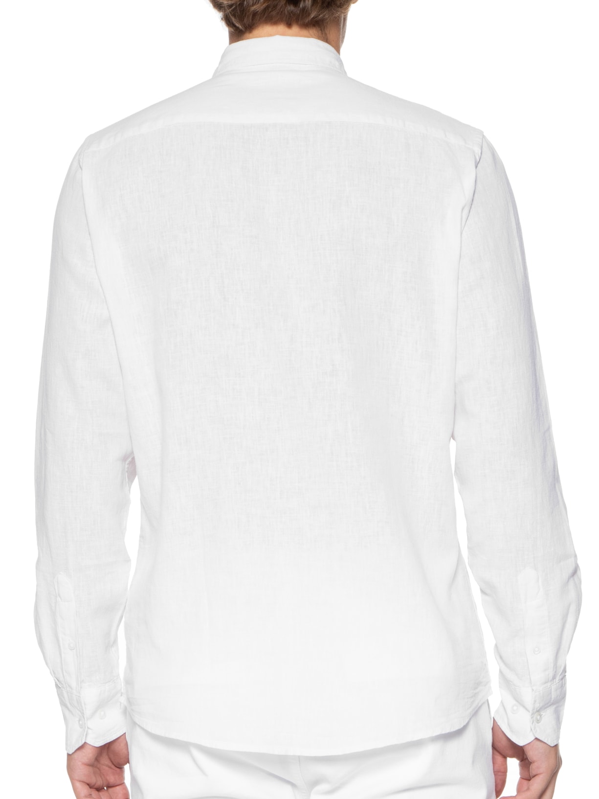 Camisa Masculina Linho Manga Longa Off White '2 Essential
