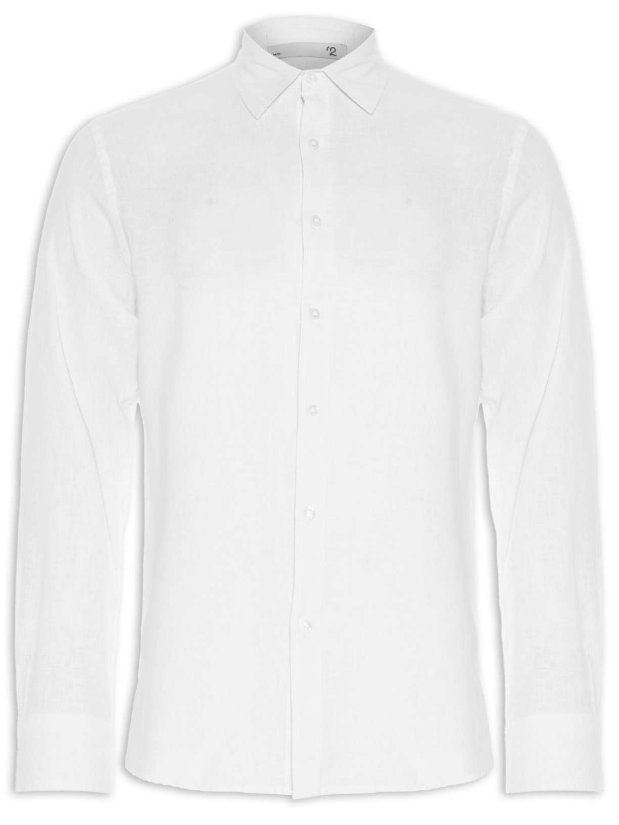 Camisa Masculina Linho Manga Longa Off White '2 Essential