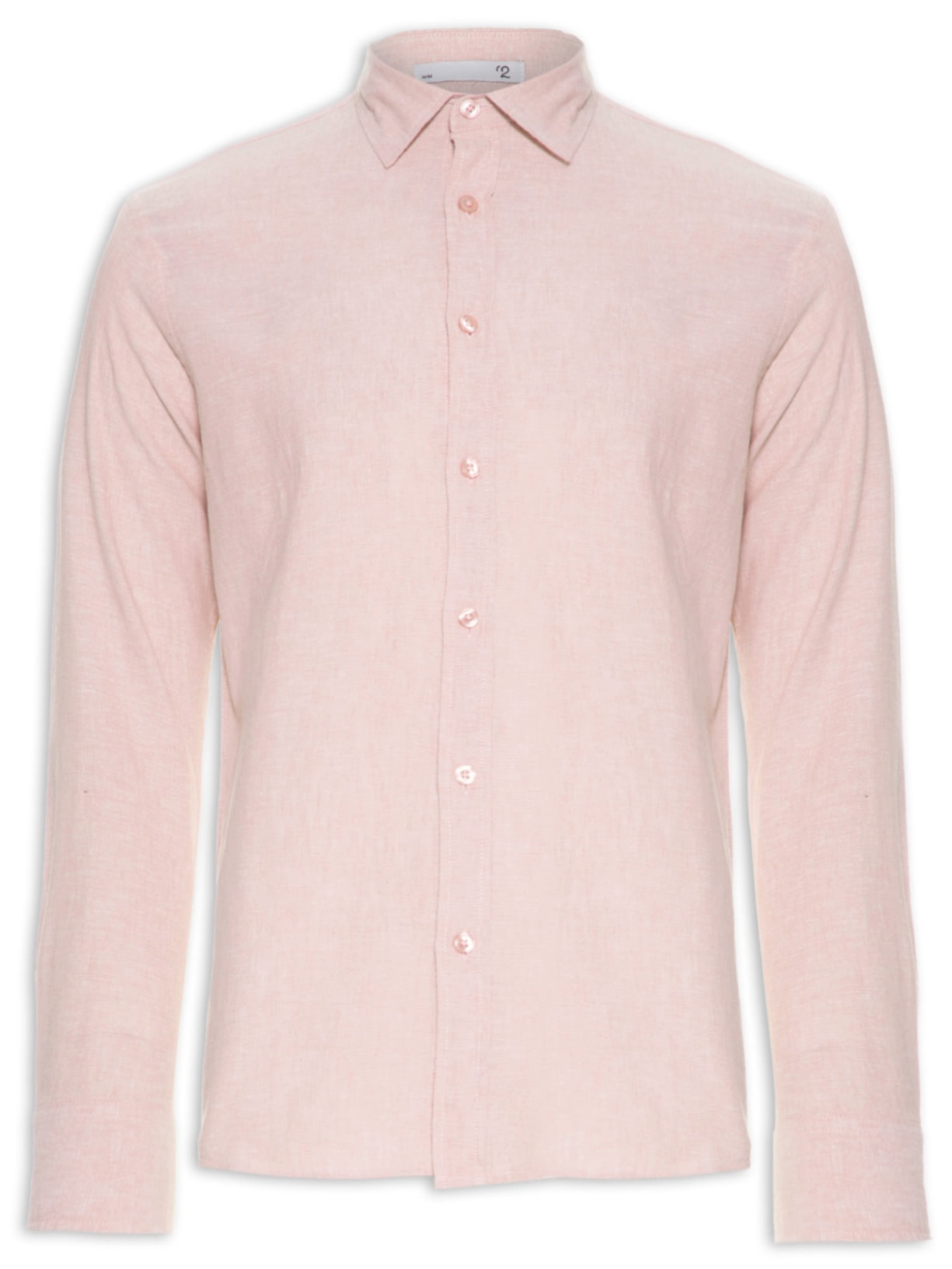 Camisa Masculina Linho Manga Longa - Rosa