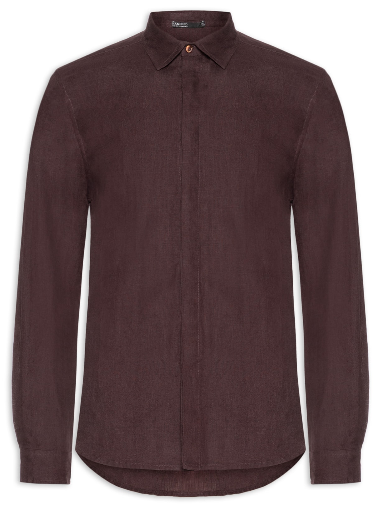 Camisa Masculina Linho Manga Longa - Roxo