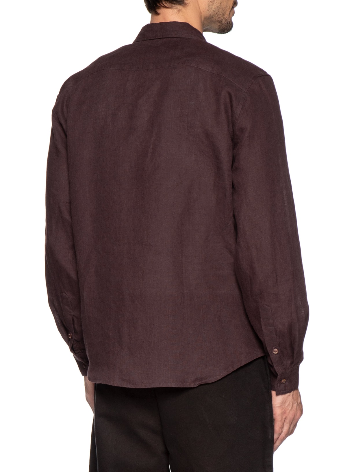 Camisa Masculina Linho Manga Longa Roxo Handred