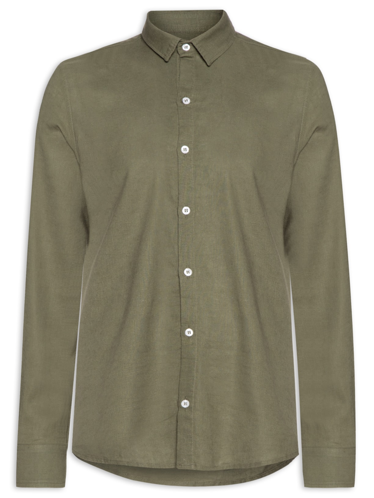 Camisa Masculina Linho Manga Longa Trancoso - Verde