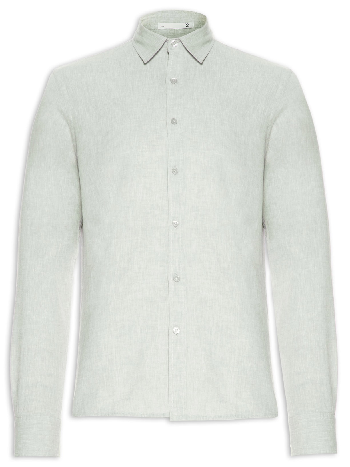 Camisa Masculina Linho Manga Longa Verde '2 Essential