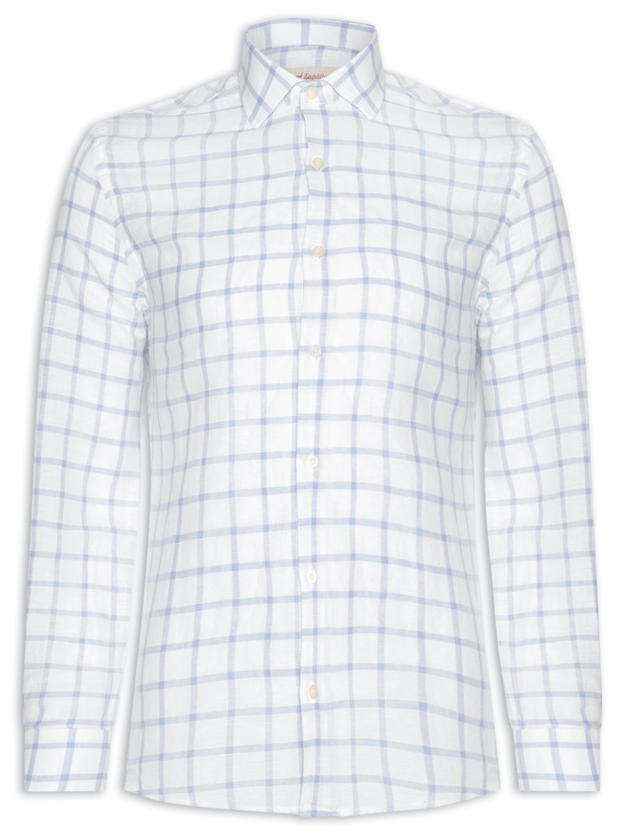 Camisa Masculina Linho Mare Quadros - Off White