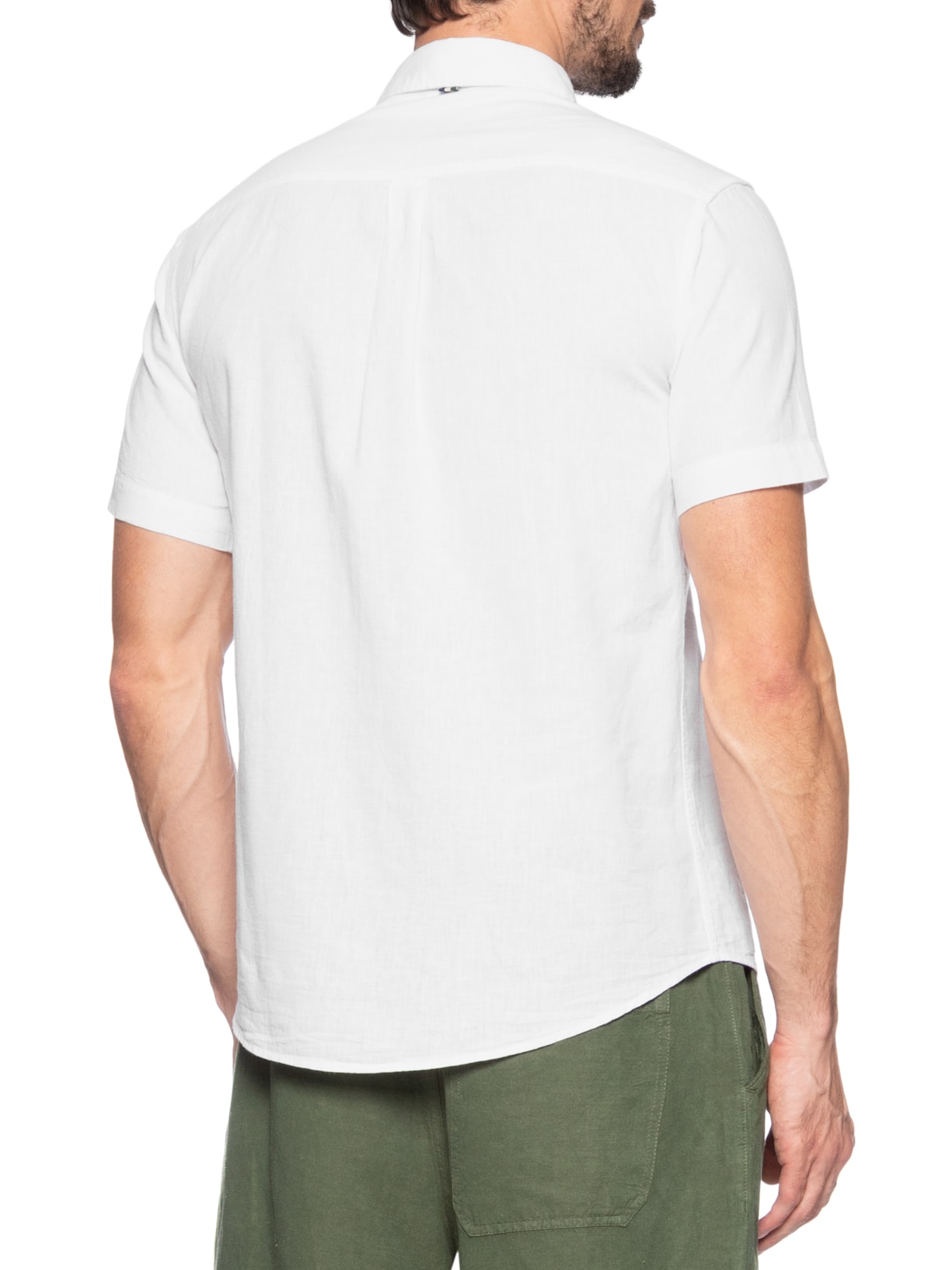 Camisa Masculina Linho Pienza Branco  Reserva