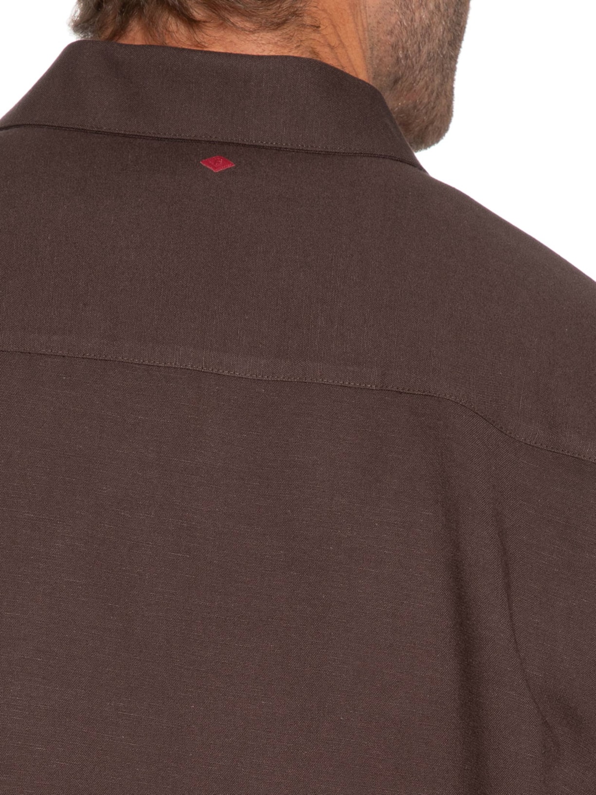 Camisa Masculina Linho Relax Marrom Forum