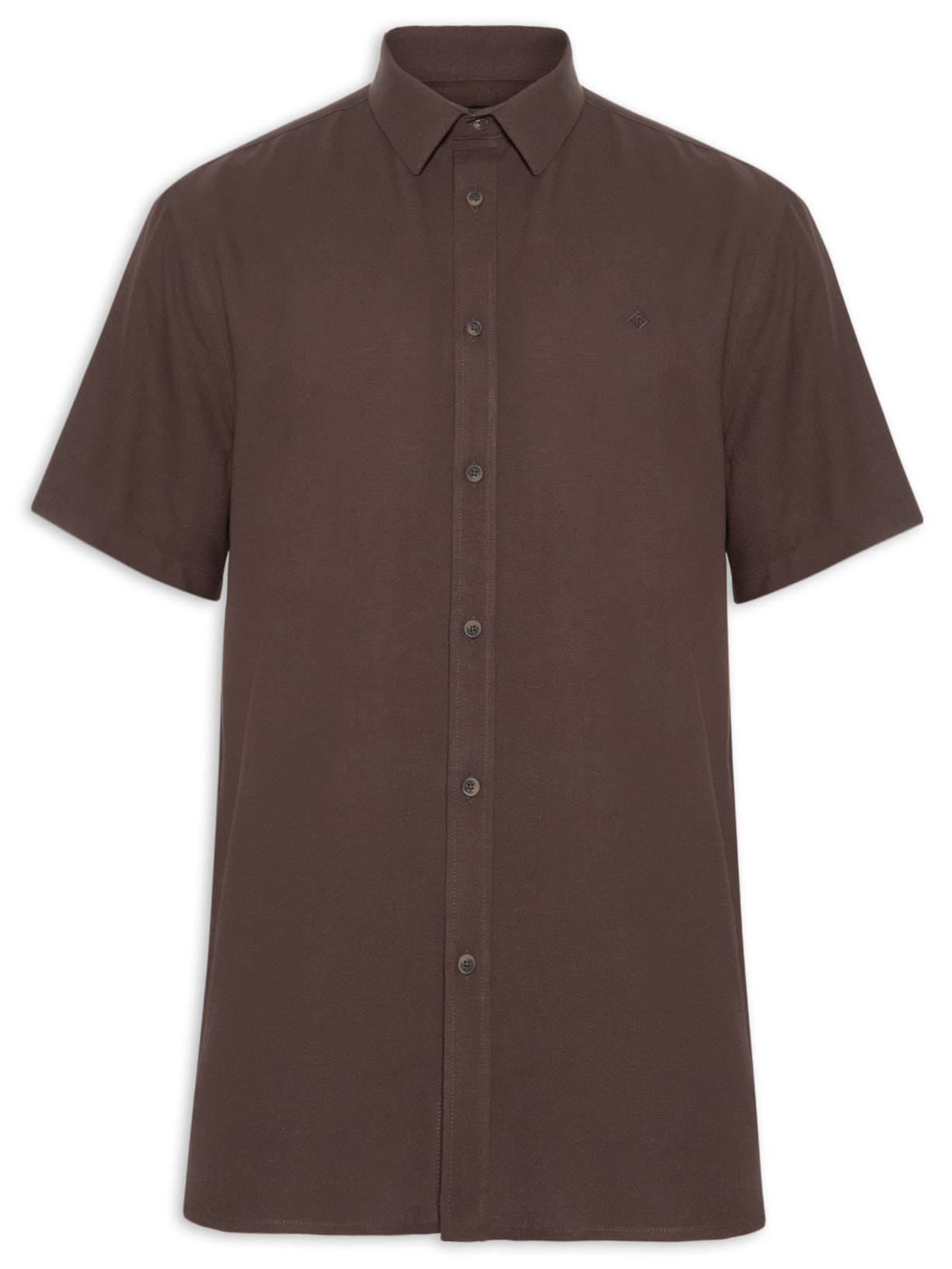 Camisa Masculina Linho Relax - Marrom