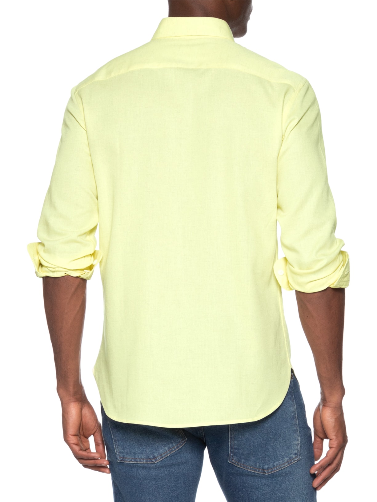 Camisa Masculina Linho St Barths Amarelo Forum