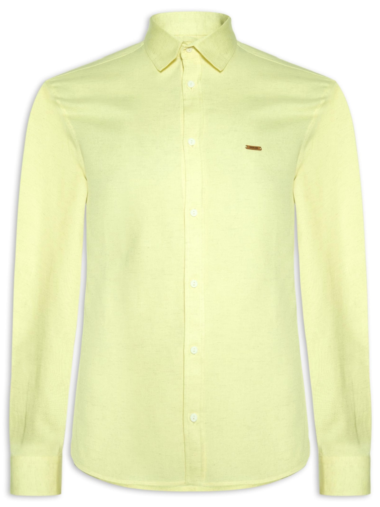 Camisa Masculina Linho St Barths Amarelo Forum