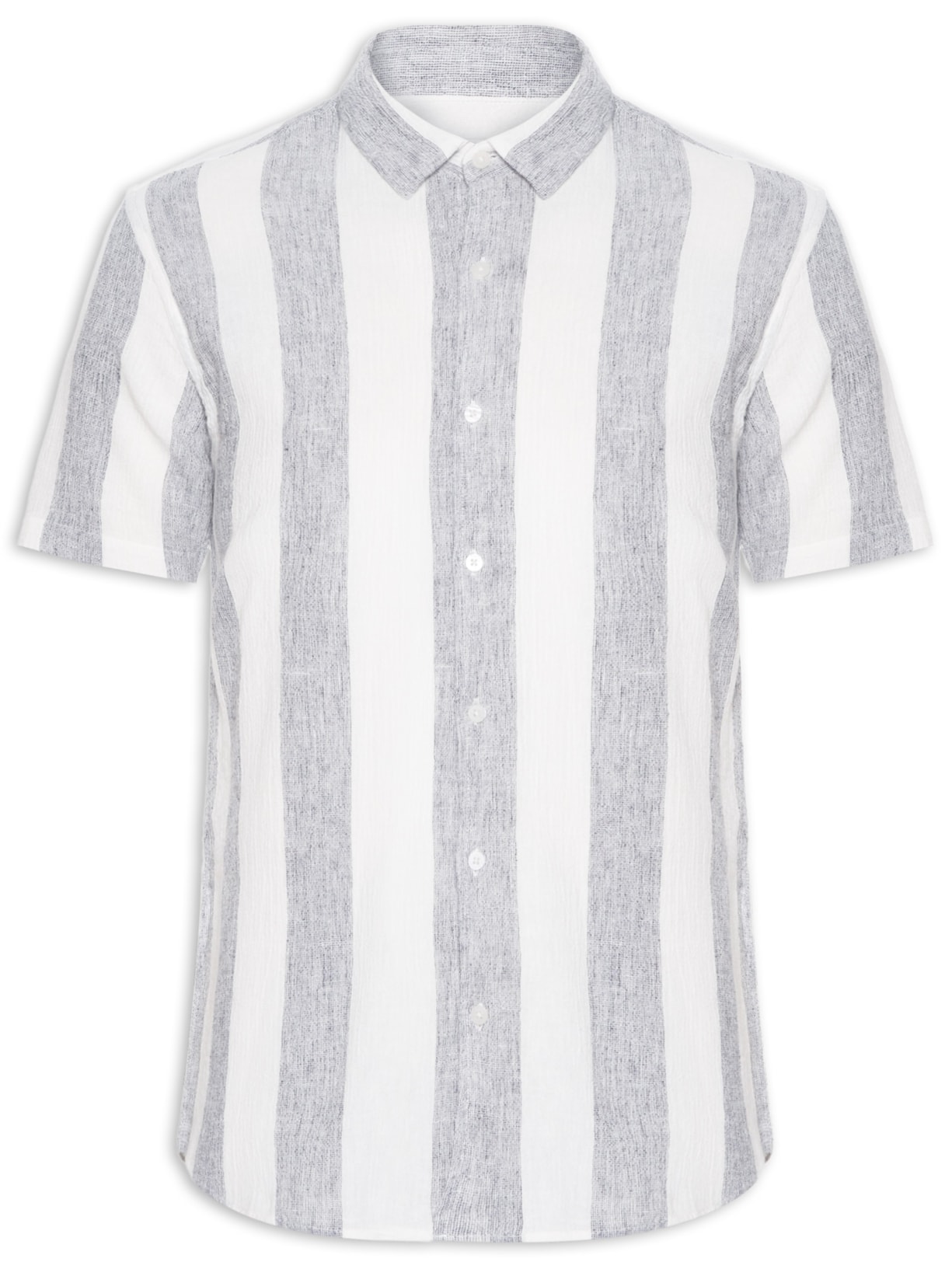 Camisa Masculina Linho Stripes - Azul