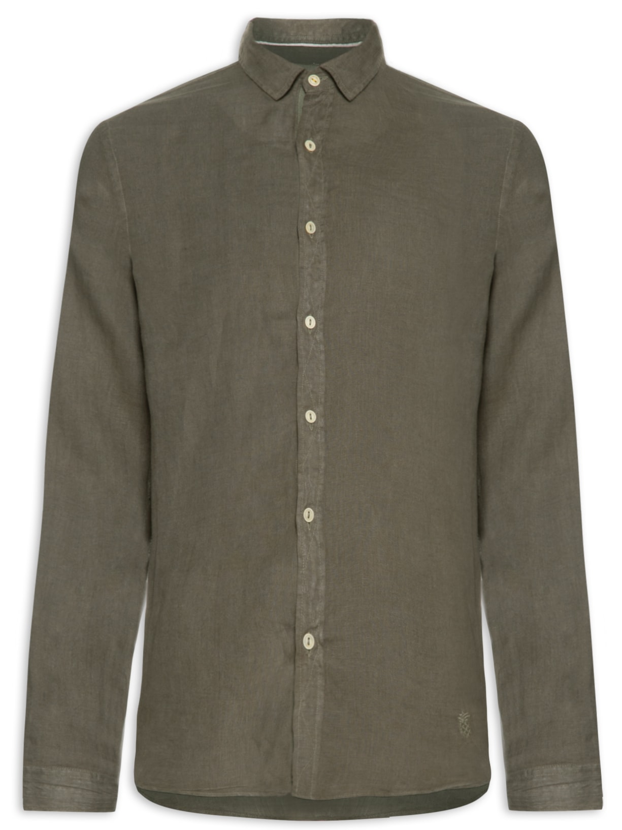 Camisa Masculina Linho Winter Manga Longa - Marrom