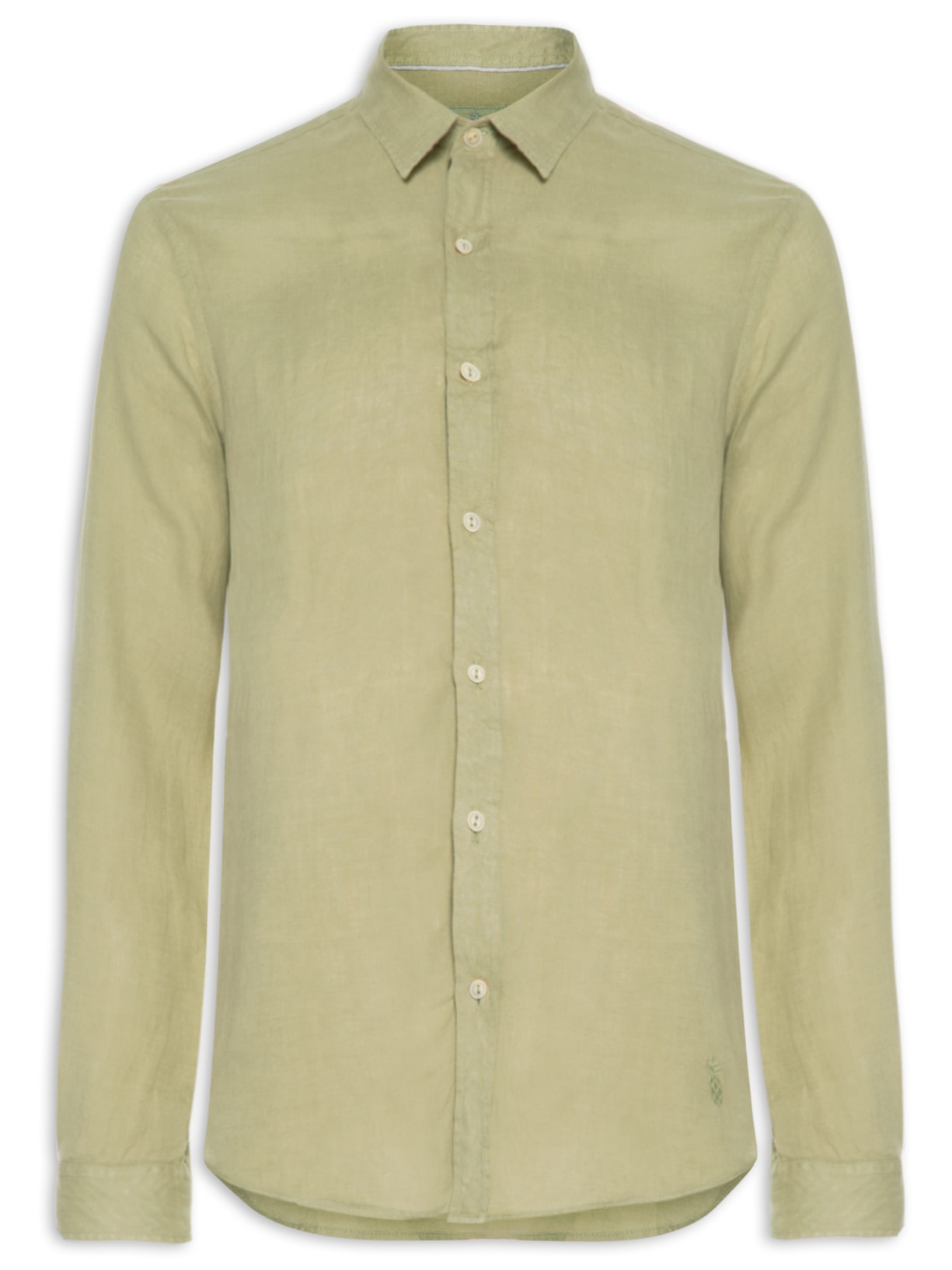 Camisa Masculina Linho Winter Manga Longa - Verde