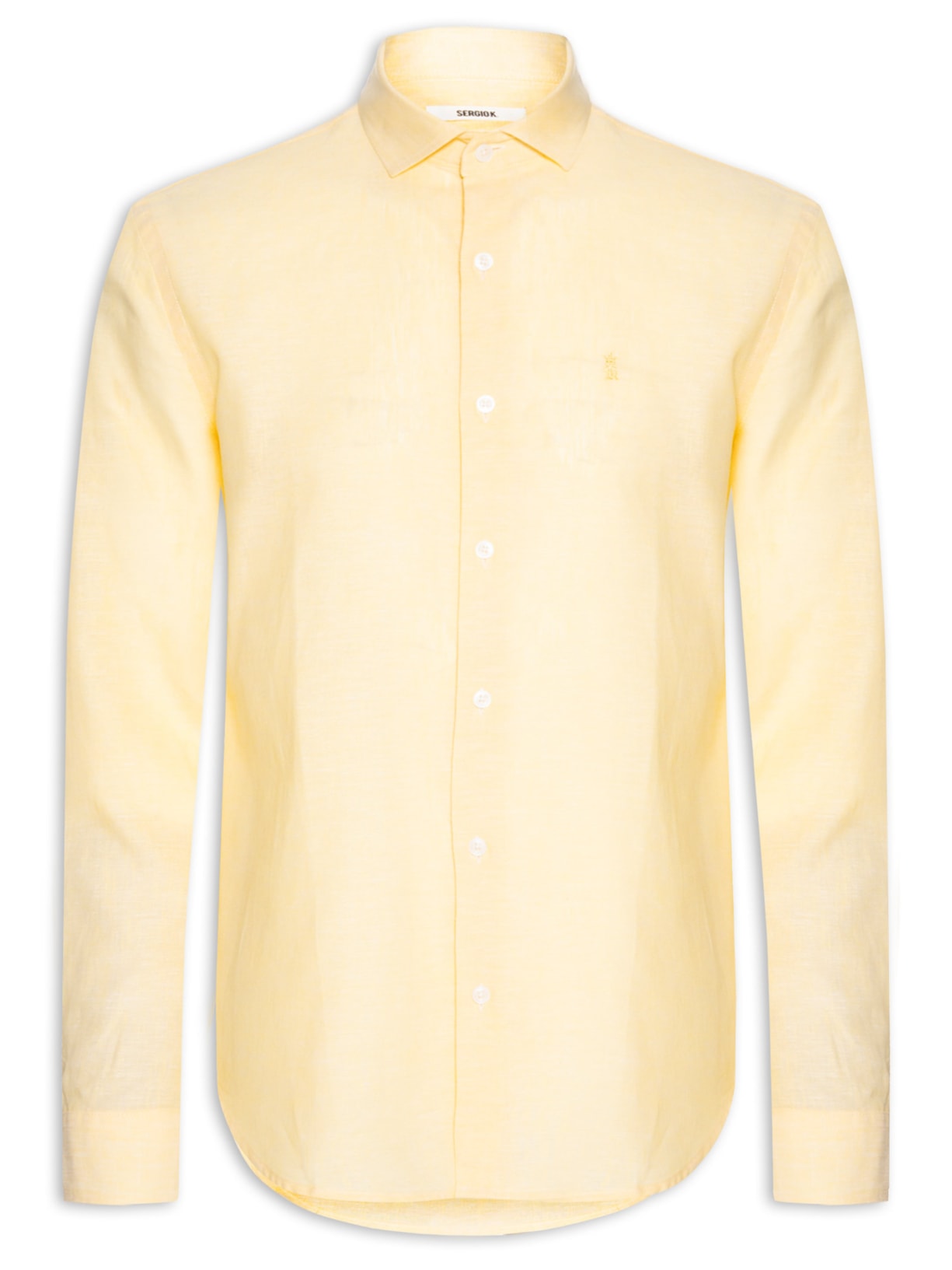 Camisa Masculina Linho – Amarelo Sergio K